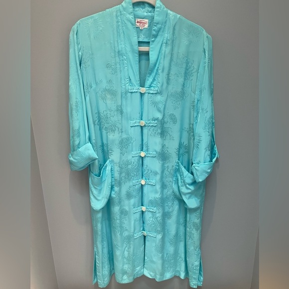 Vintage Kimono Robe Made In Japan Size Women’s Medium Blue - Picture 1 of 12